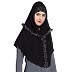 Designer Instant Hijab- Black-White Designer Instant Hijab- Black-White